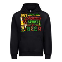Black my christmas spirit is beer with beer bottles Urban Hoodie - AdoDesignShop