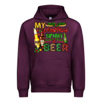 Mauve Wine my christmas spirit is beer with beer bottles Urban Hoodie - AdoDesignShop