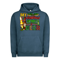 Pigment Midnight Navy my christmas spirit is beer with beer bottles Urban Hoodie - AdoDesignShop