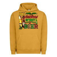 Pigment Peanut Butter my christmas spirit is beer with beer bottles Urban Hoodie - AdoDesignShop