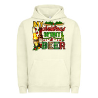 Pigment Pistachio my christmas spirit is beer with beer bottles Urban Hoodie - AdoDesignShop