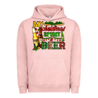 Pigment Salmon my christmas spirit is beer with beer bottles Urban Hoodie - AdoDesignShop