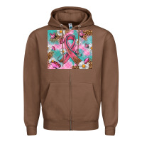 Chestnut Breast Cancer Ribbon Stethoscope Zipper Hoodie - Artiststas