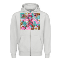 Dove Grey Breast Cancer Ribbon Stethoscope Zipper Hoodie - Artiststas