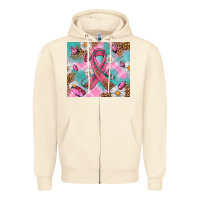 Sandshell Breast Cancer Ribbon Stethoscope Zipper Hoodie - Artiststas