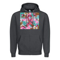 Smoke Breast Cancer Ribbon Stethoscope Zipper Hoodie - Artiststas