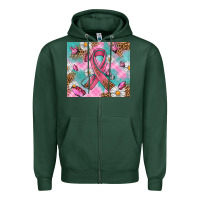 Sports Green Breast Cancer Ribbon Stethoscope Zipper Hoodie - Artiststas