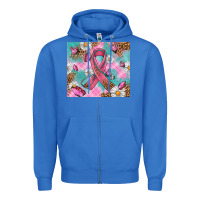 Breast Cancer Ribbon Stethoscope Zipper Hoodie | Teevron