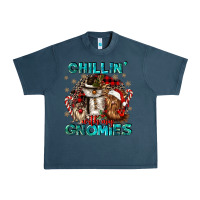 Midnight Navy chillin with my gnomies Urban Heavy Tee - CowGirlArtShop