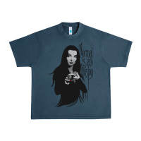 Midnight Navy Normal Is An Illusion - Morticia Addams Urban Heavy Tee - trangStudio