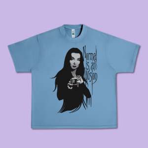 Normal Is An Illusion - Morticia Addams Urban Heavy Tee Designed By Trangstudio