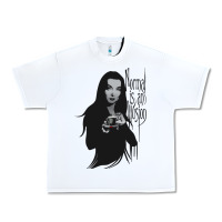 White Normal Is An Illusion - Morticia Addams Urban Heavy Tee - trangStudio