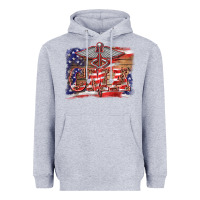 Heather Grey patriotic nurse certified medical assistant medilcal symbol background Heavyweight Hoodie - BarkalooDesign