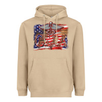 Mushroom patriotic nurse certified medical assistant medilcal symbol background Heavyweight Hoodie - BarkalooDesign