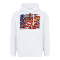 White patriotic nurse certified medical assistant medilcal symbol background Heavyweight Hoodie - BarkalooDesign