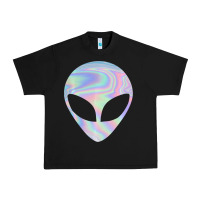 Black Alien Head Colorful Laser Ufo Sighting Believe Area 51 Urban Heavy Tee - trangStudio