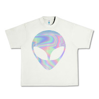 Pistachio Alien Head Colorful Laser Ufo Sighting Believe Area 51 Urban Heavy Tee - trangStudio