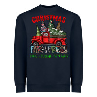 Navy christmas farm fresh Heavyweight Sweatshirt - CowhideDigitalArt