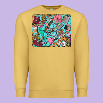 Nurse Mousepad Premium Sweatshirt Designed By Barkaloodesign