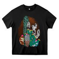 Black Western Cowhide Cactus Heavy Core Tee - Bettercallsaul