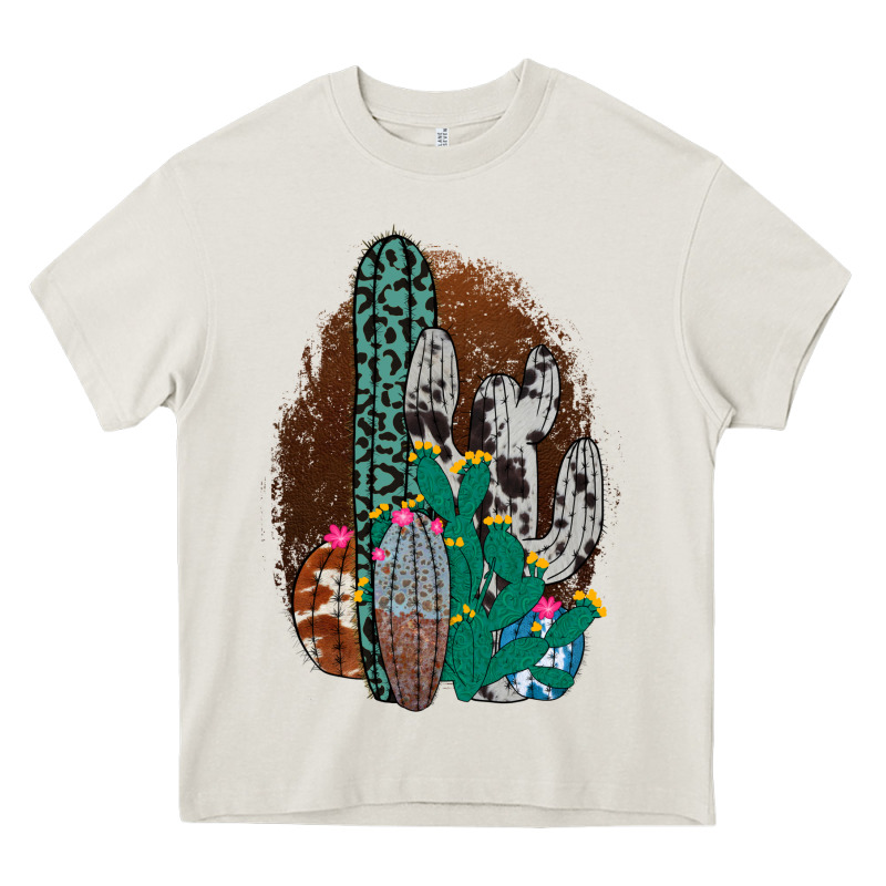 Western Cowhide Cactus Heavy Core Tee by Bettercallsaul | Teevron