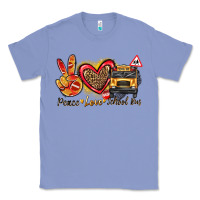 Colony Blue peace love school bus Classic Tee - texasbilliewilder