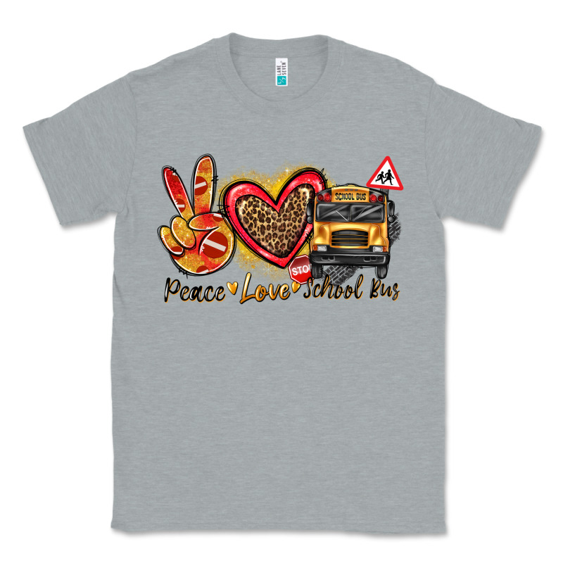 Peace Love School Bus Classic Tee by texasbilliewilder | Teevron