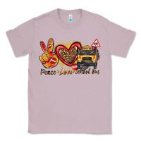 Lilac peace love school bus Classic Tee - texasbilliewilder