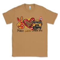 Toasted Coconut peace love school bus Classic Tee - texasbilliewilder