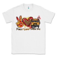 White peace love school bus Classic Tee - texasbilliewilder