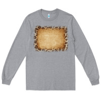 Heather Grey Buralp and Leopard Long Sleeve Tee - CowCowDesign