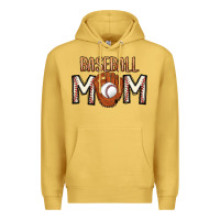 Antique Gold Baseball Mom Premium Hoodie - CowhideDigitalArt