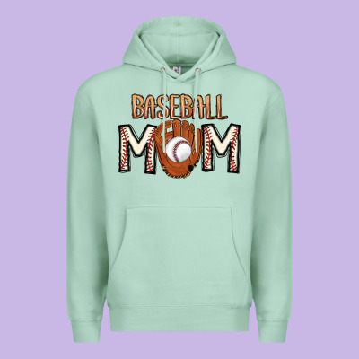 Baseball Mom Premium Hoodie Designed By Cowhidedigitalart