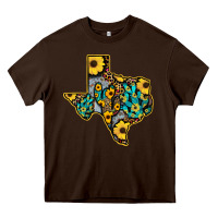Chocolate Brown Western Texas Map Heavy Core Tee - Bettercallsaul