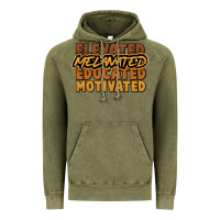 Vintage Olive Elevated melanated educated motivated Vintage Hoodie - HowdyJamesFarm