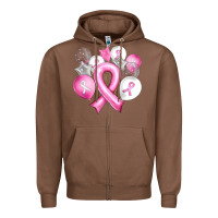 Chestnut Balloons cancer ribbon Zipper Hoodie - Artiststas