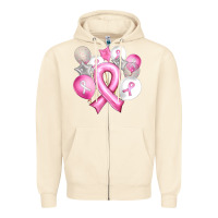 Sandshell Balloons cancer ribbon Zipper Hoodie - Artiststas
