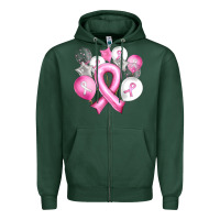 Sports Green Balloons cancer ribbon Zipper Hoodie - Artiststas