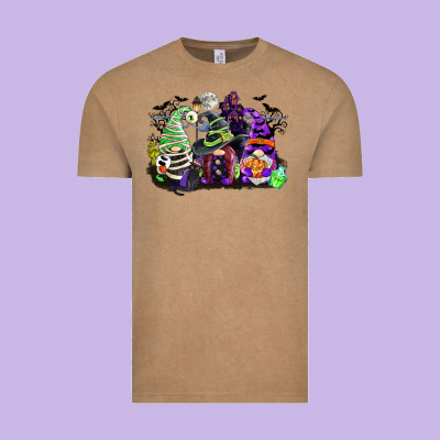 Halloween Gnome Vintage Tee Designed By Cowgirlartshop