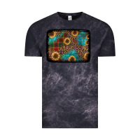 Cloud Black christmas sunflowers and buffalo plaid background Vintage Tee - Jasminsmagicworld