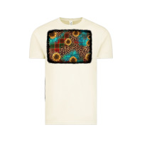 Vintage Arctic christmas sunflowers and buffalo plaid background Vintage Tee - Jasminsmagicworld