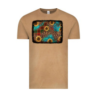 Vintage Camel christmas sunflowers and buffalo plaid background Vintage Tee - Jasminsmagicworld
