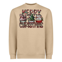 Mushroom Merry Christmas Heavyweight Sweatshirt - CowhideDigitalArt