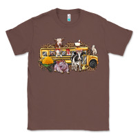 Chestnut farm animals school bus Classic Tee - texasbilliewilder