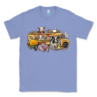 Colony Blue farm animals school bus Classic Tee - texasbilliewilder
