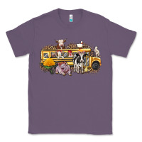 Lavender farm animals school bus Classic Tee - texasbilliewilder