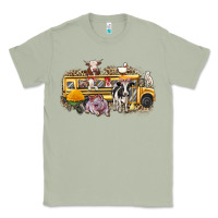 Matcha farm animals school bus Classic Tee - texasbilliewilder