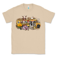 Mushroom farm animals school bus Classic Tee - texasbilliewilder