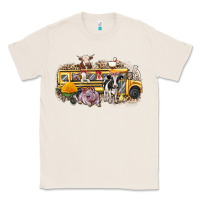 Natural farm animals school bus Classic Tee - texasbilliewilder