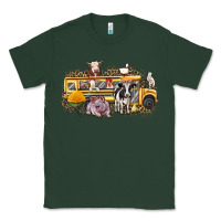 Sports Green farm animals school bus Classic Tee - texasbilliewilder